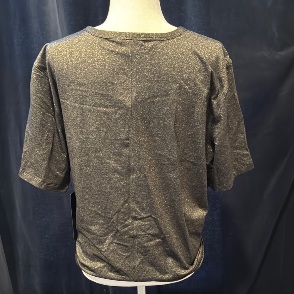 NWT LULULEMON crescent tee Metallic Gold Twist Front Top - Picture 3 of 5